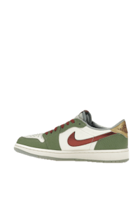 nike jordan dunk low in green and red