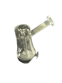 a small glass pipe on a black background