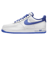 the nike air force 1 low in white and blue