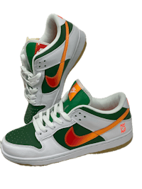 nike sb dunk low green orange