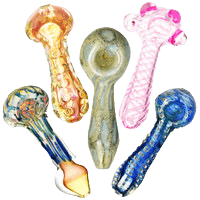 a group of colorful glass pipes on a black background