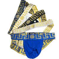 a set of men's underwear with a greek design