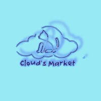 cloud's market logo on a blue background